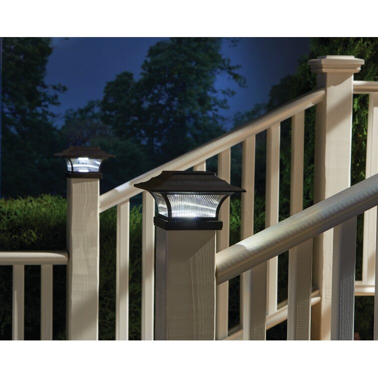 Solar lights for store railing posts